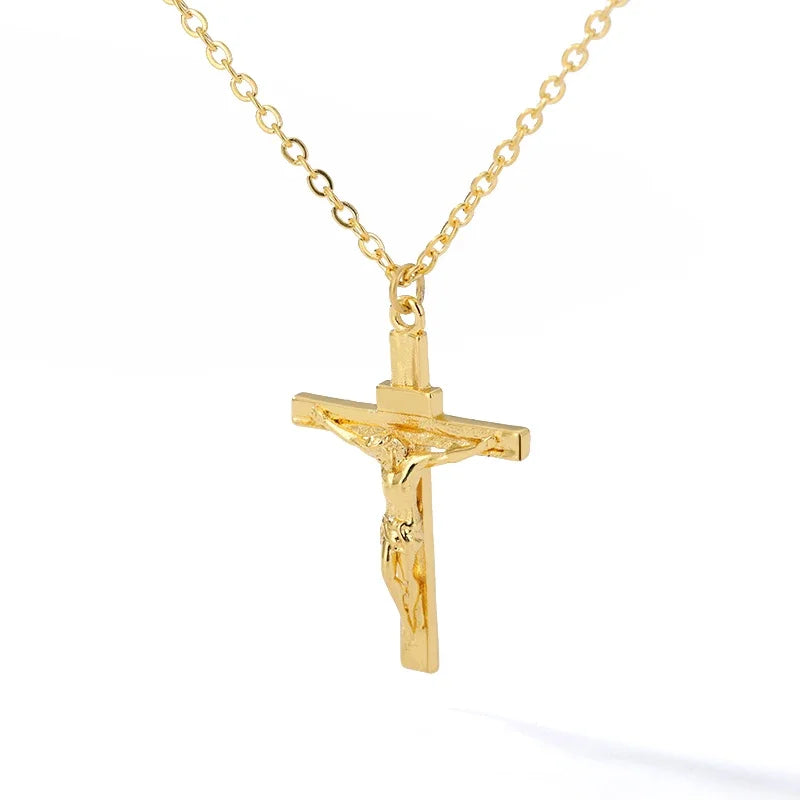 Collier Croix Jésus Acier Inoxydable