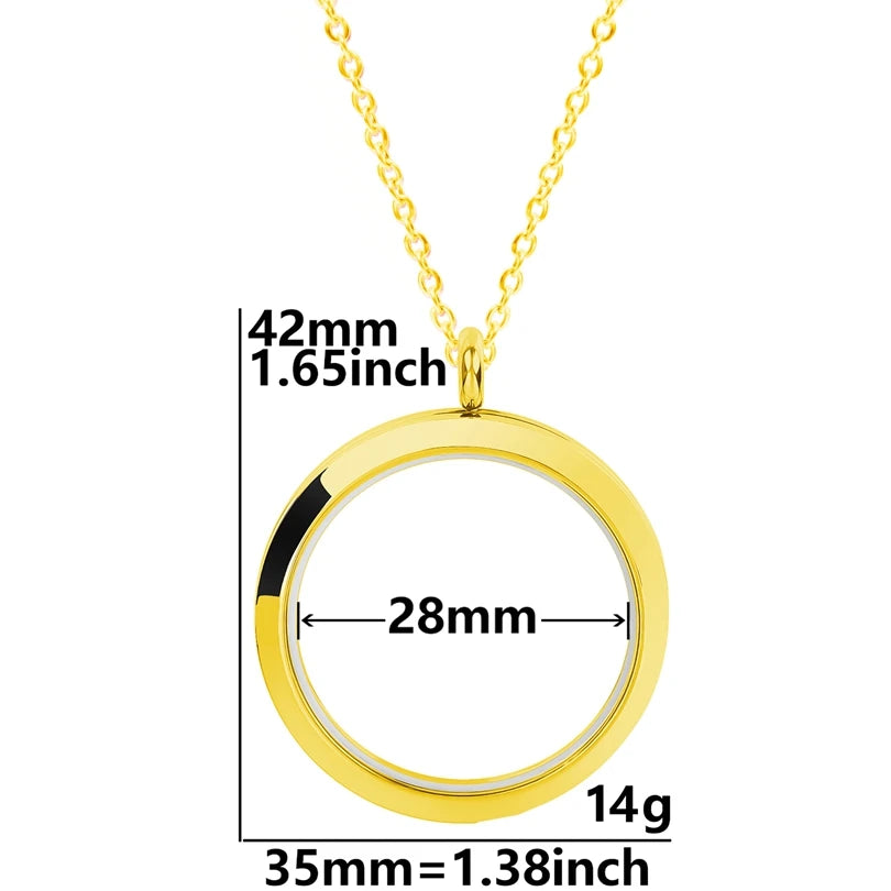 Collier Médaillon Photo Flottant