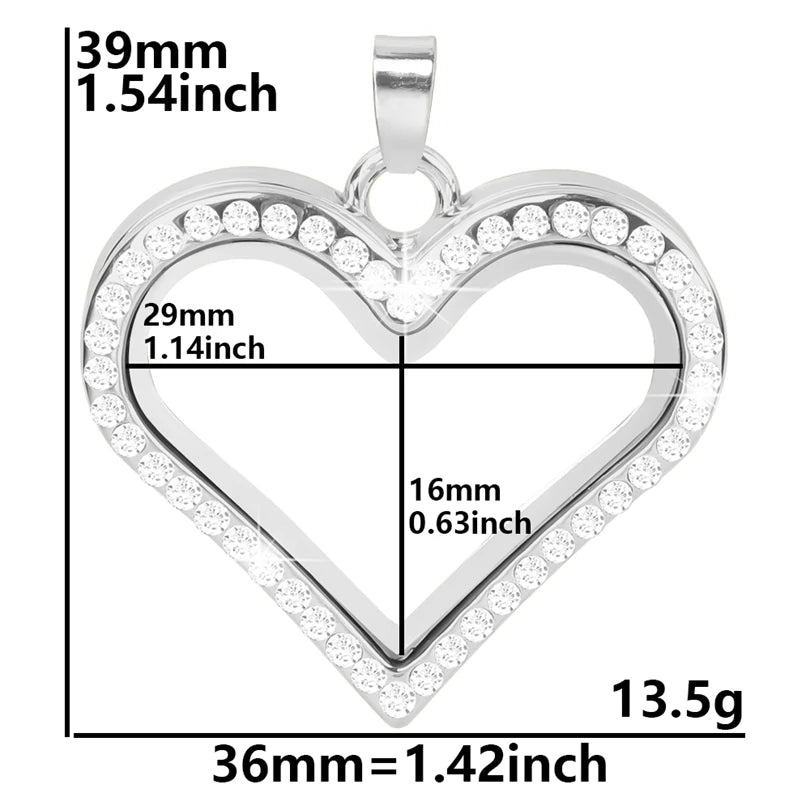 Médaillon Photo Cœur – Pendentif Souvenir Verre