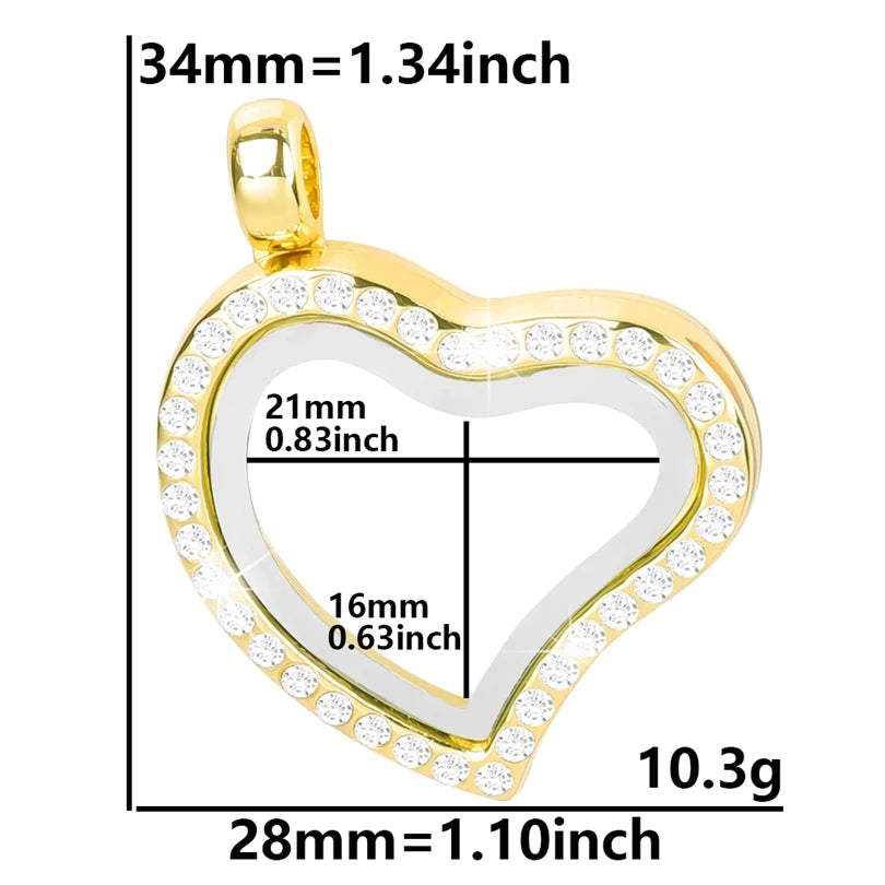 Médaillon Photo Cœur – Pendentif Souvenir Verre