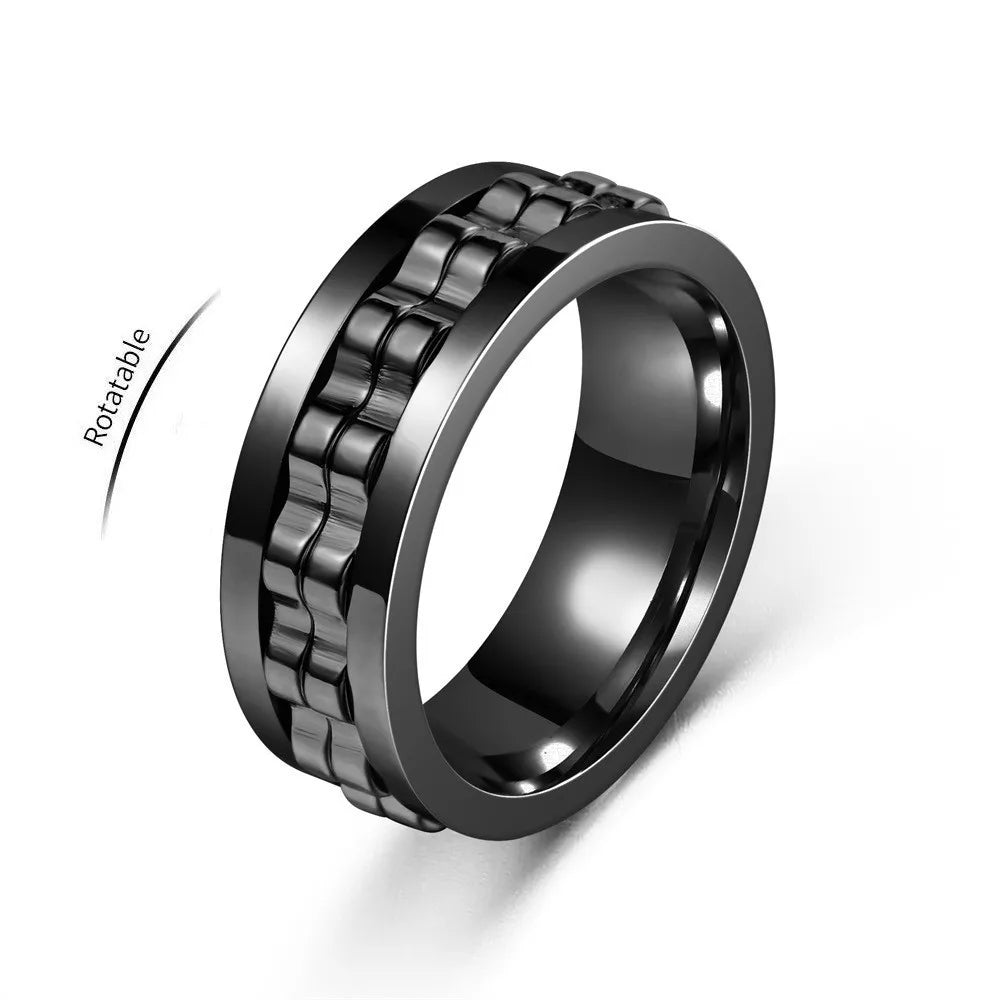 Bague Spinner Anti-Stress Homme – Acier Inoxydable