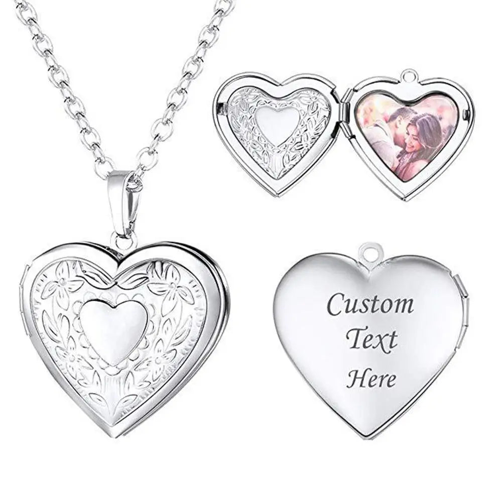 Collier Médaillon Cœur Photo