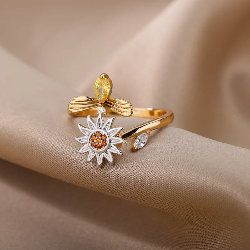 Bague Spinner Tournesol