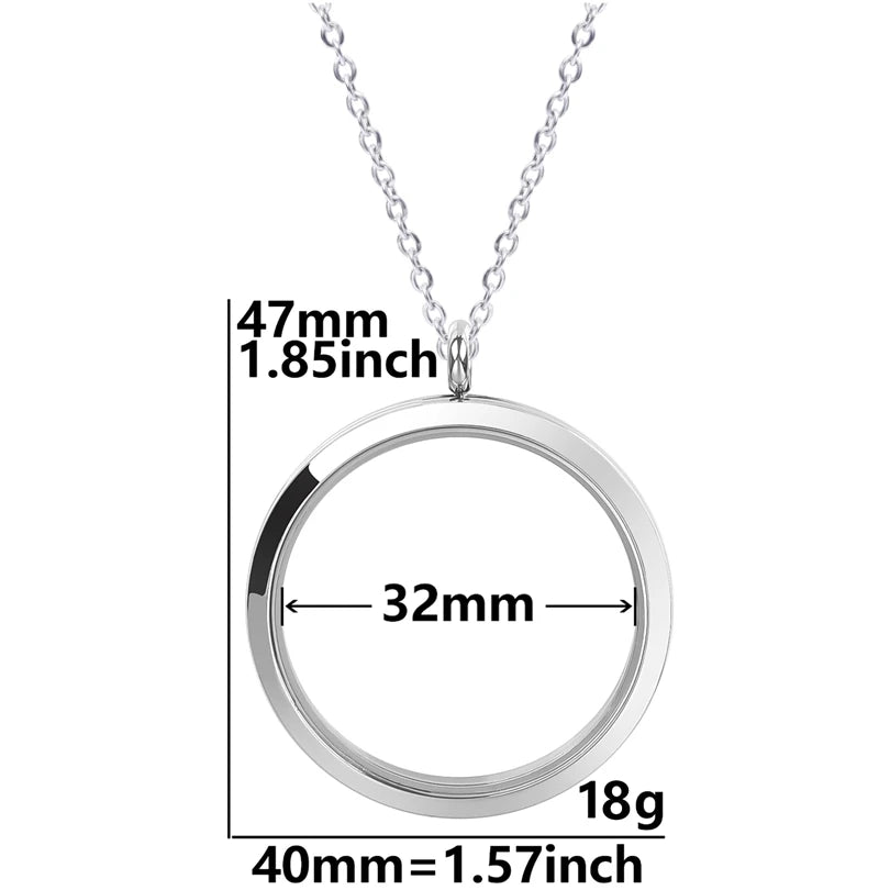 Collier Médaillon Photo Flottant