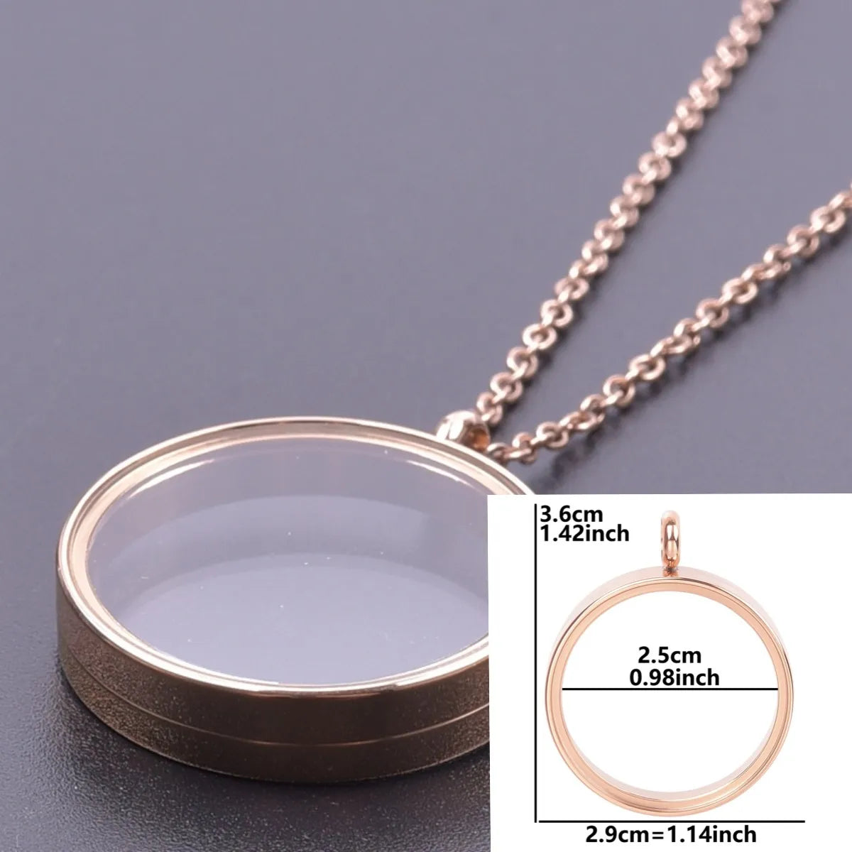 Collier Médaillon Photo Flottant