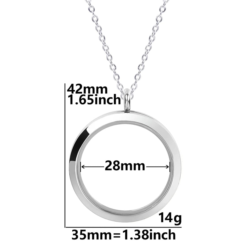 Collier Médaillon Photo Flottant