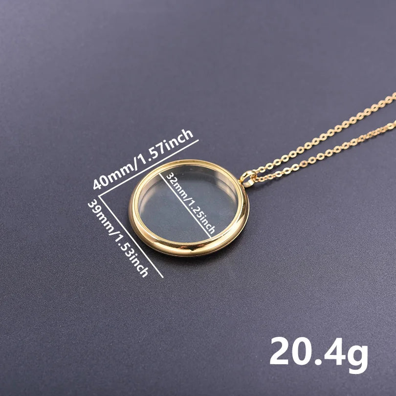 Collier Médaillon Photo Torsadé