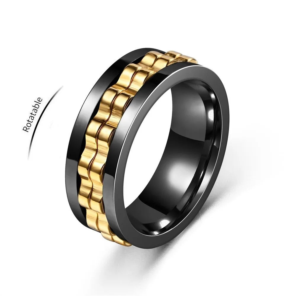 Bague Spinner Anti-Stress Homme – Acier Inoxydable
