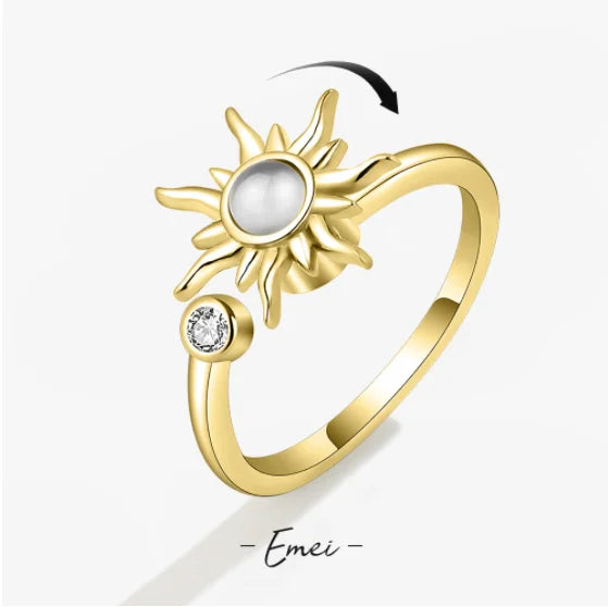 Bague Spinner Tournesol