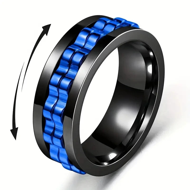 Bague Spinner Anti-Stress Homme – Acier Inoxydable