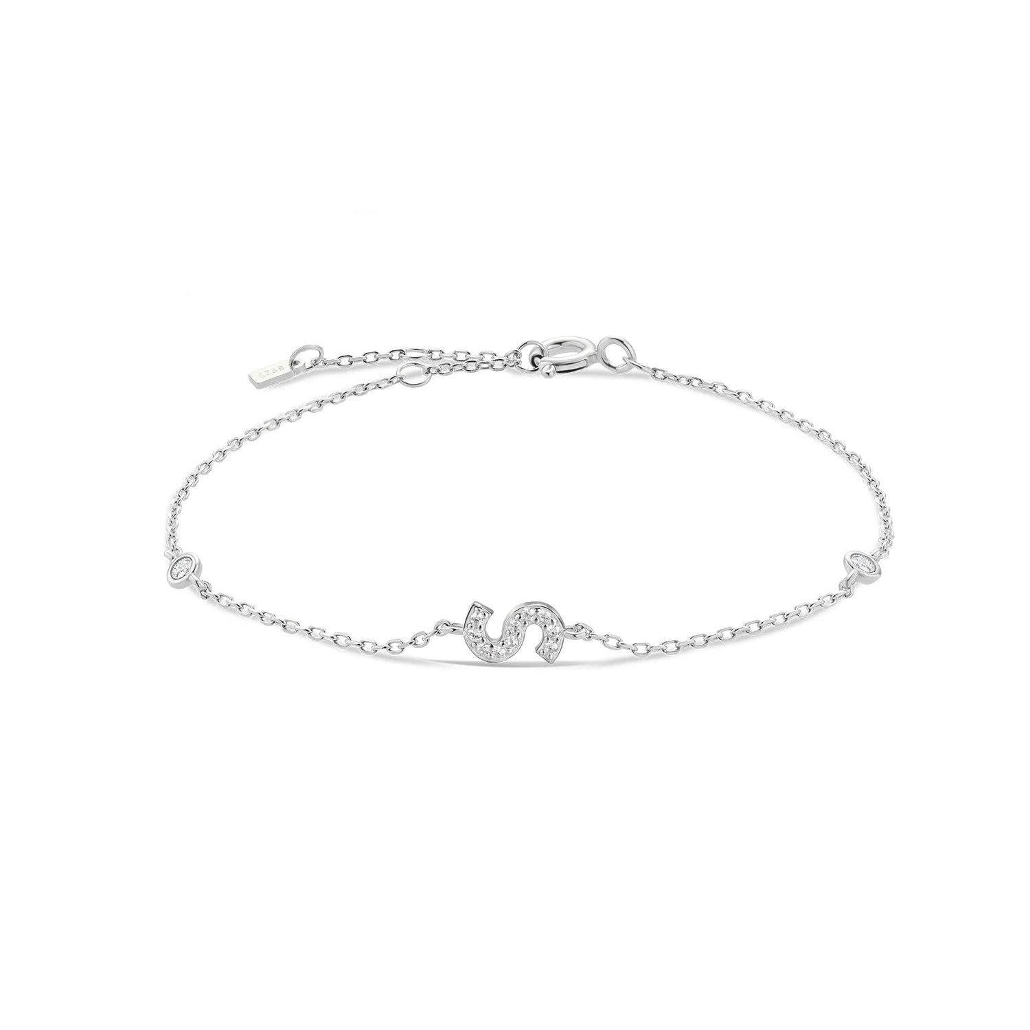 bracelet initiale argent 925 cristaux bijou personnalise femme maison des emotions