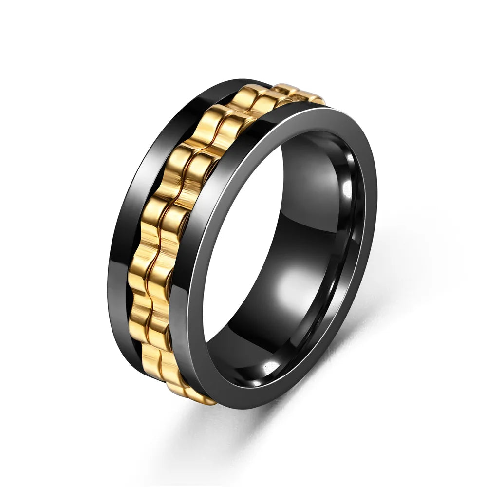 Bague Spinner Anti-Stress Homme – Acier Inoxydable