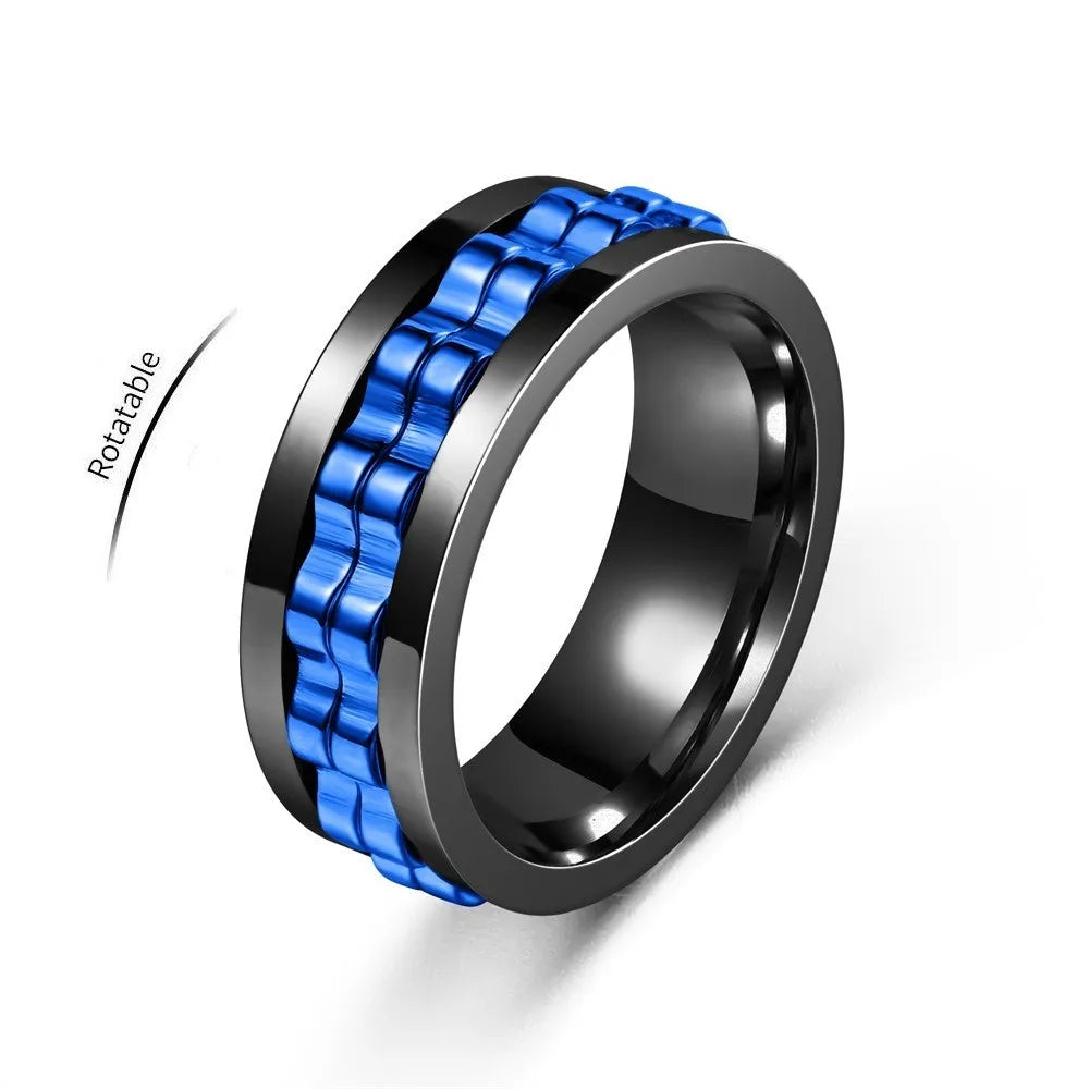 Bague Spinner Anti-Stress Homme – Acier Inoxydable