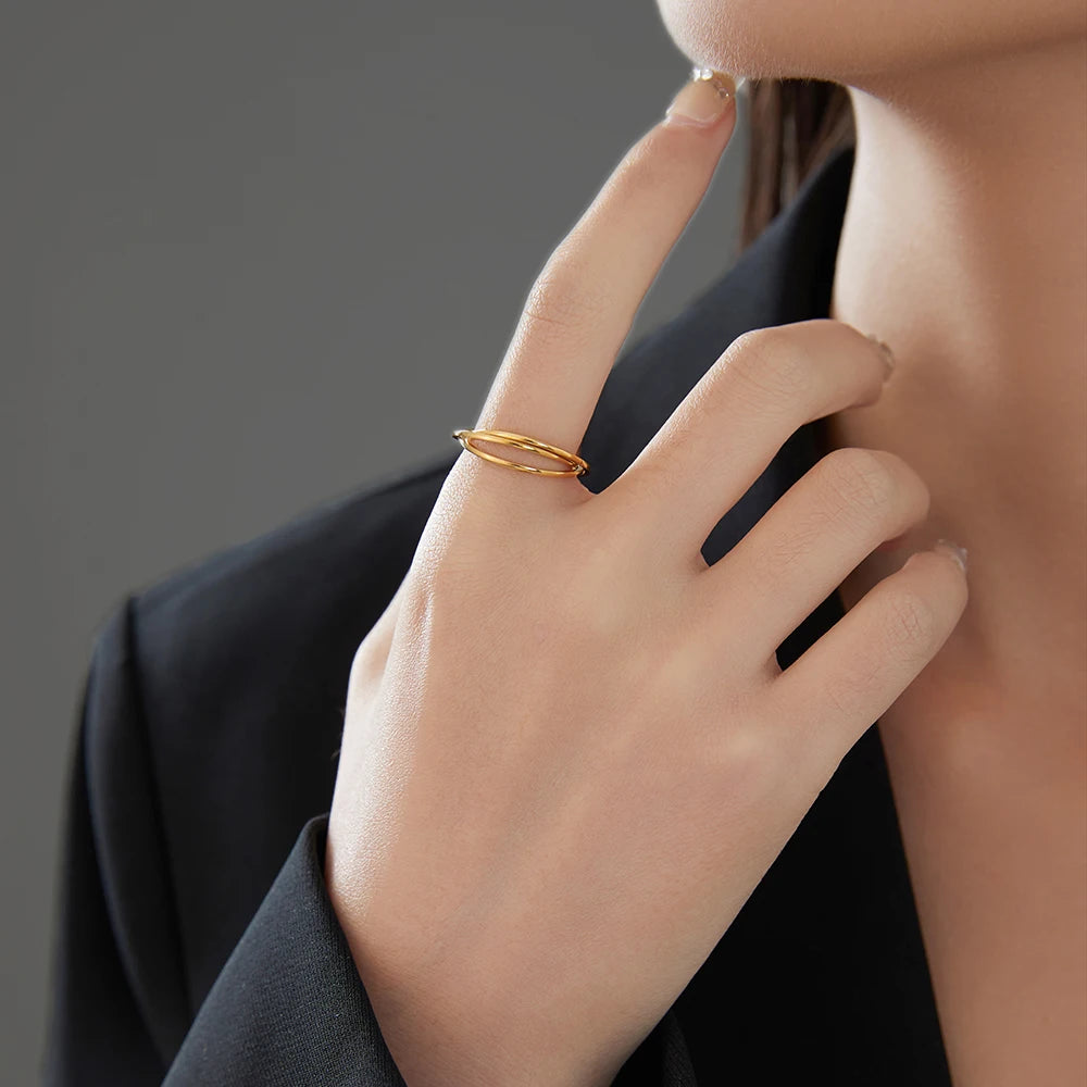 Bague Rolling 3 Anneaux Entrelacés – Acier Inoxydable