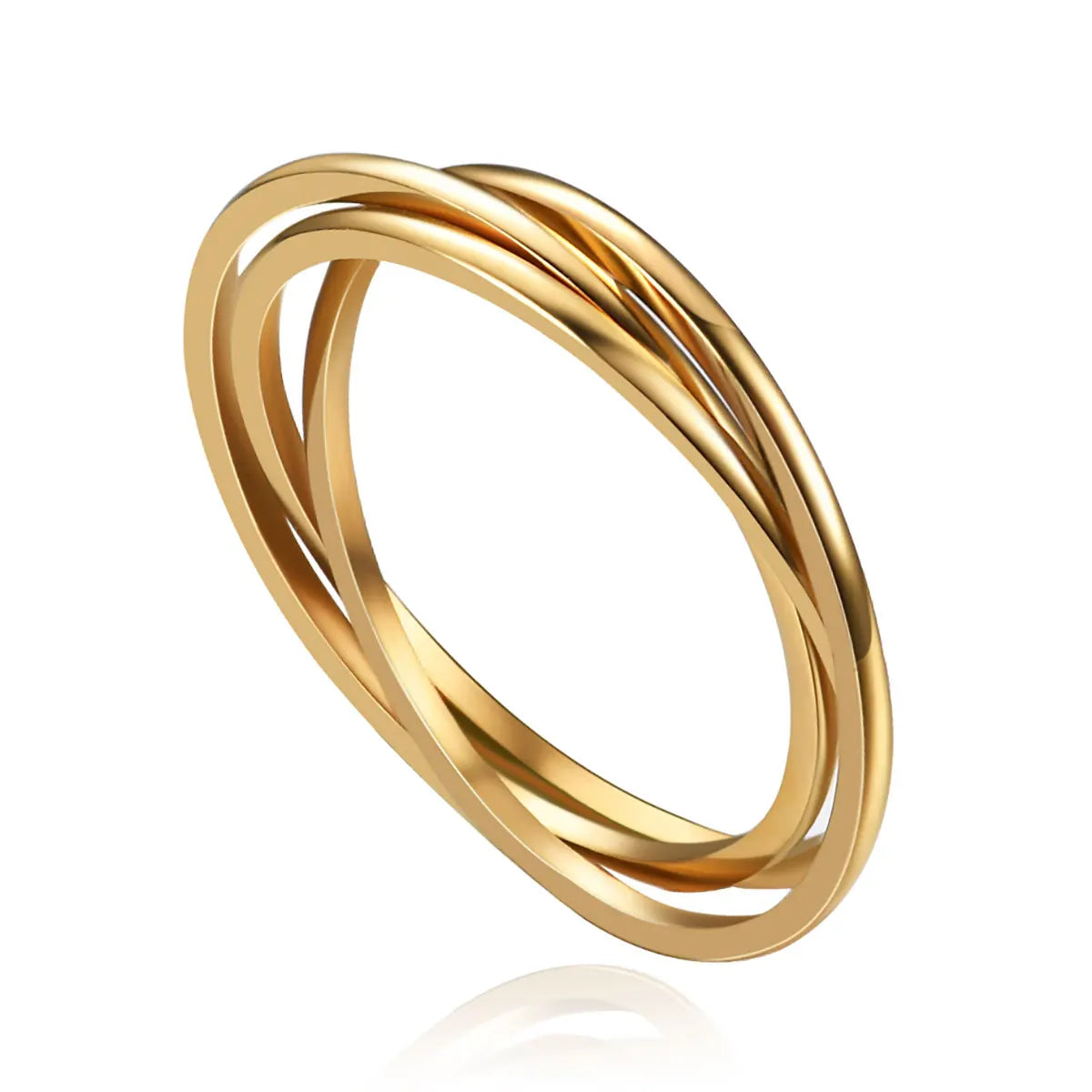 Bague Rolling 3 Anneaux Entrelacés – Acier Inoxydable