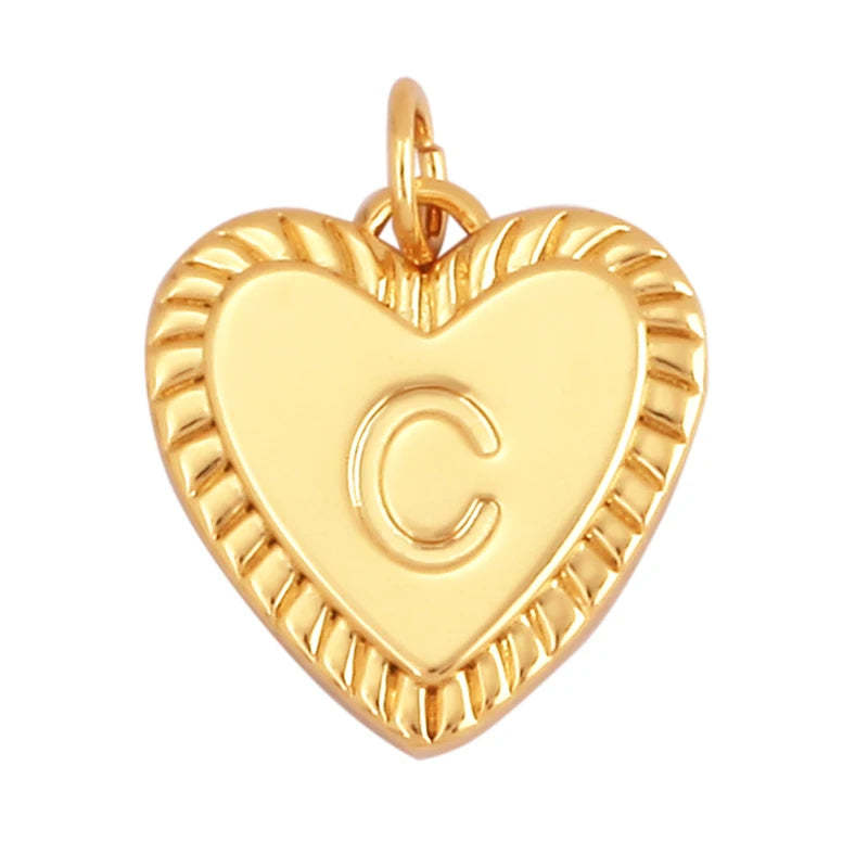 Collier Initiale Cœur – Plaqué Or 18K