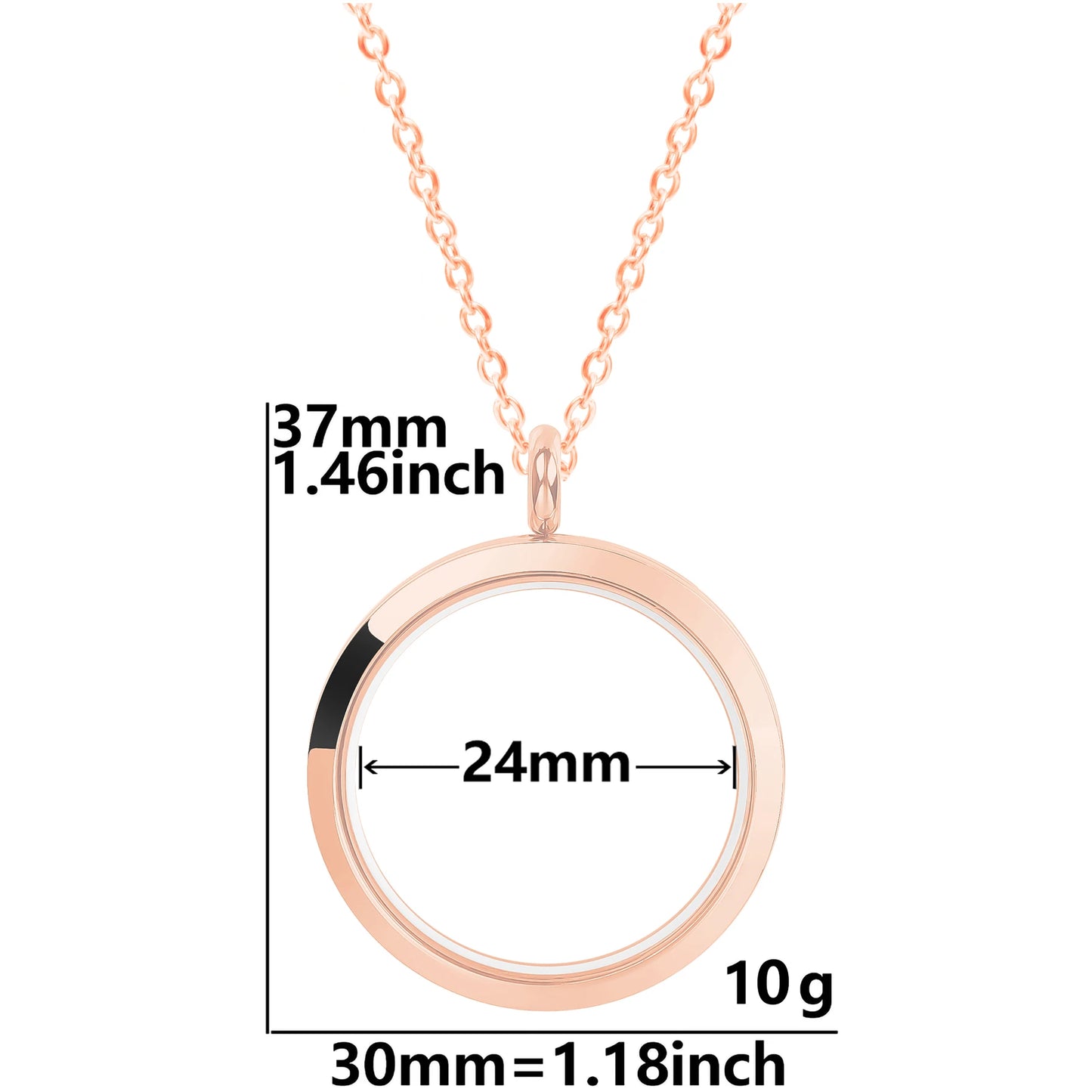 Collier Médaillon Photo Torsadé