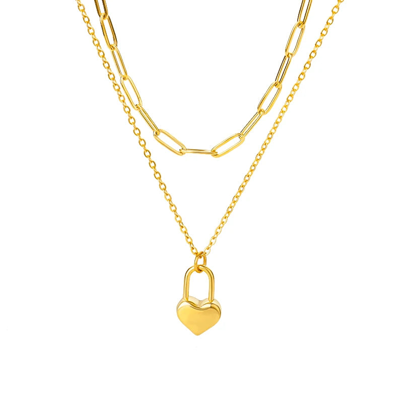 Collier Croix Cœur Zircon – Style Vintage Femme