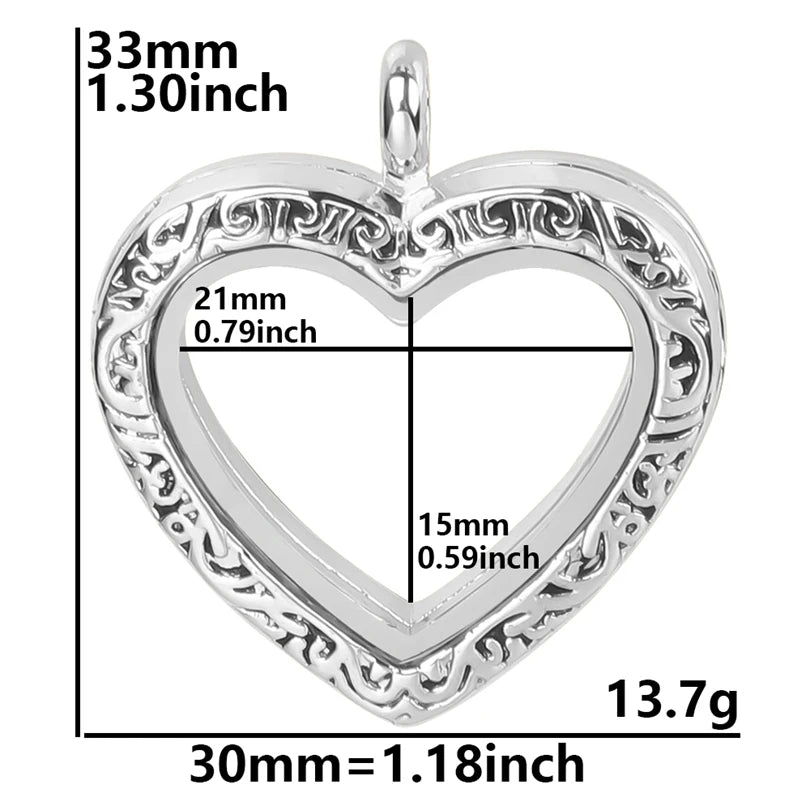 Médaillon Photo Cœur – Pendentif Souvenir Verre
