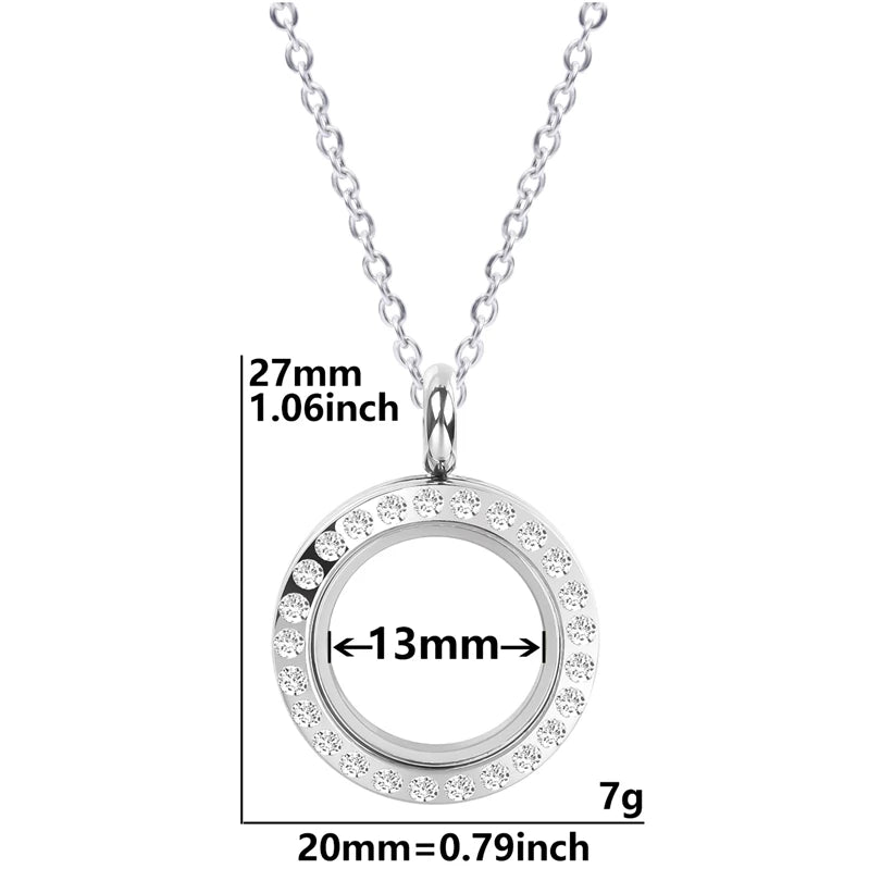 Collier Médaillon Photo Flottant