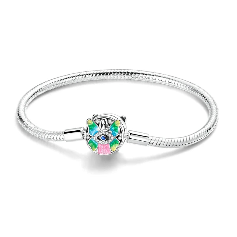 Bracelet Argent Étoile & Papillon