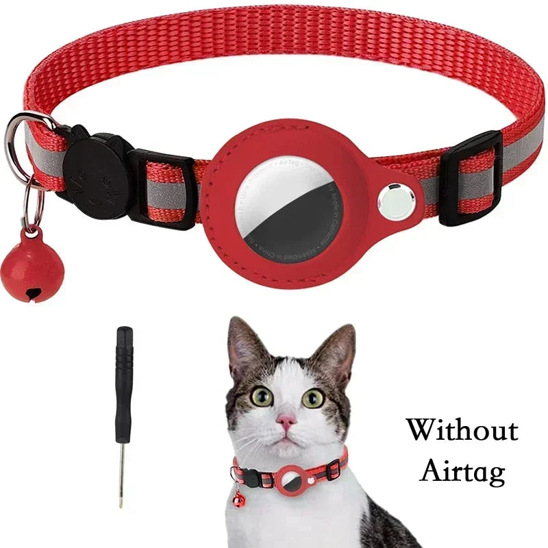Collier Chat Anti-Perte pour AirTag – Réfléchissant avec Clochette