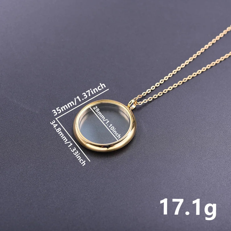Collier Médaillon Photo Torsadé