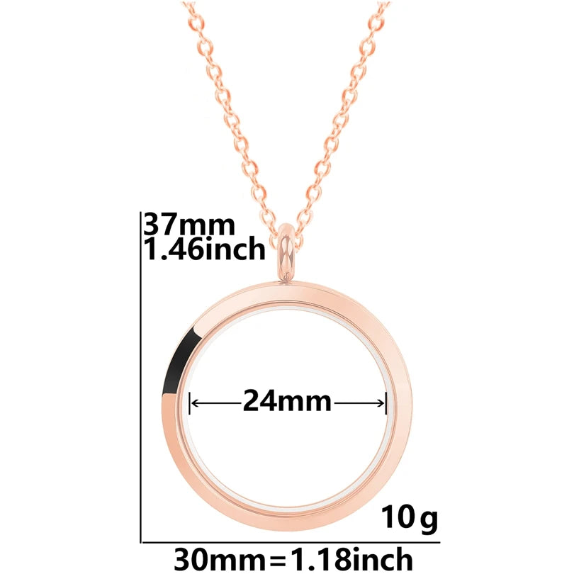 Collier Médaillon Photo Flottant