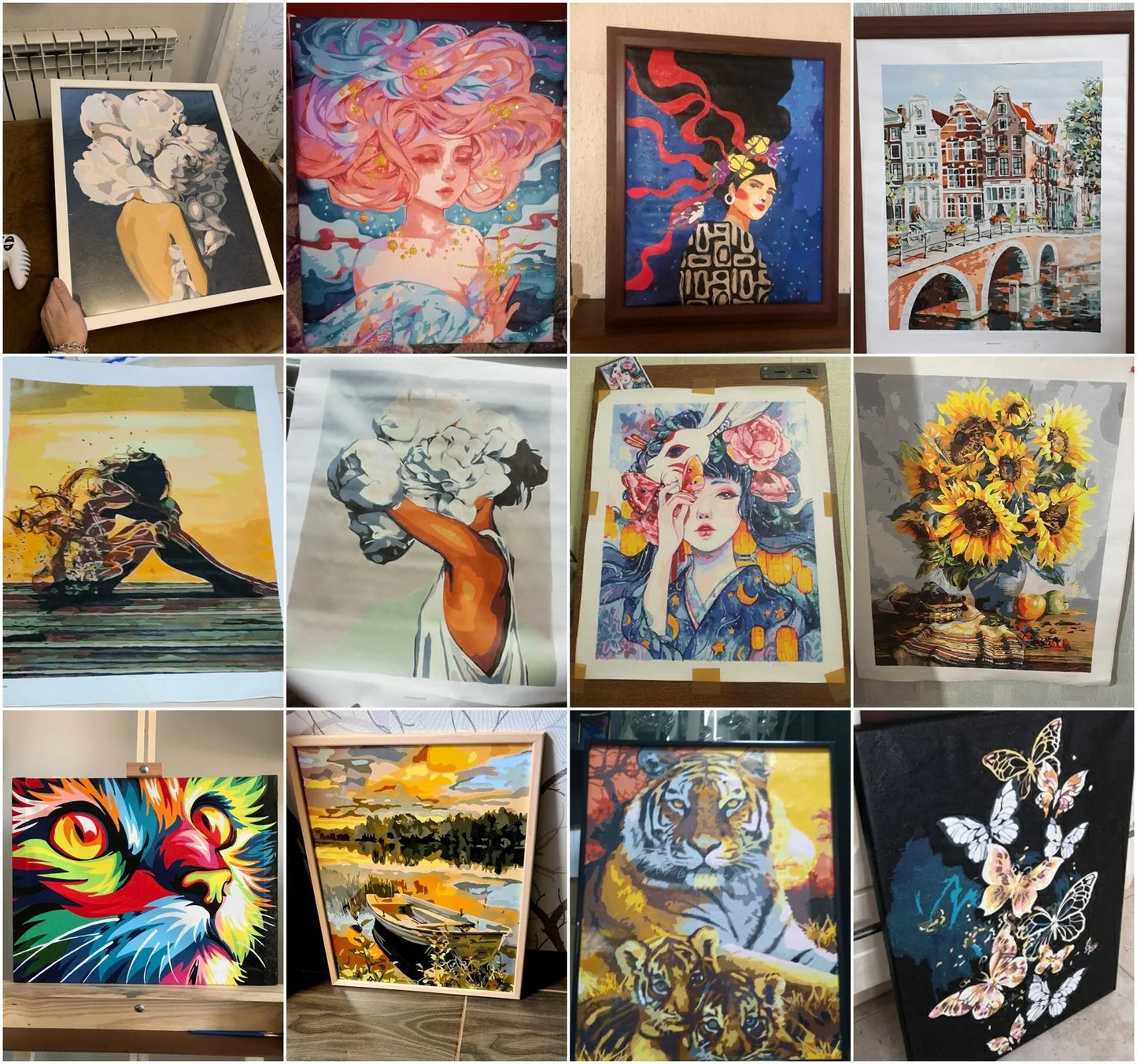 •	Souvenir à Peindre™  Peinture par Numéros Personnalisée à partir de Votre Photo – Kit DIY sur Toile