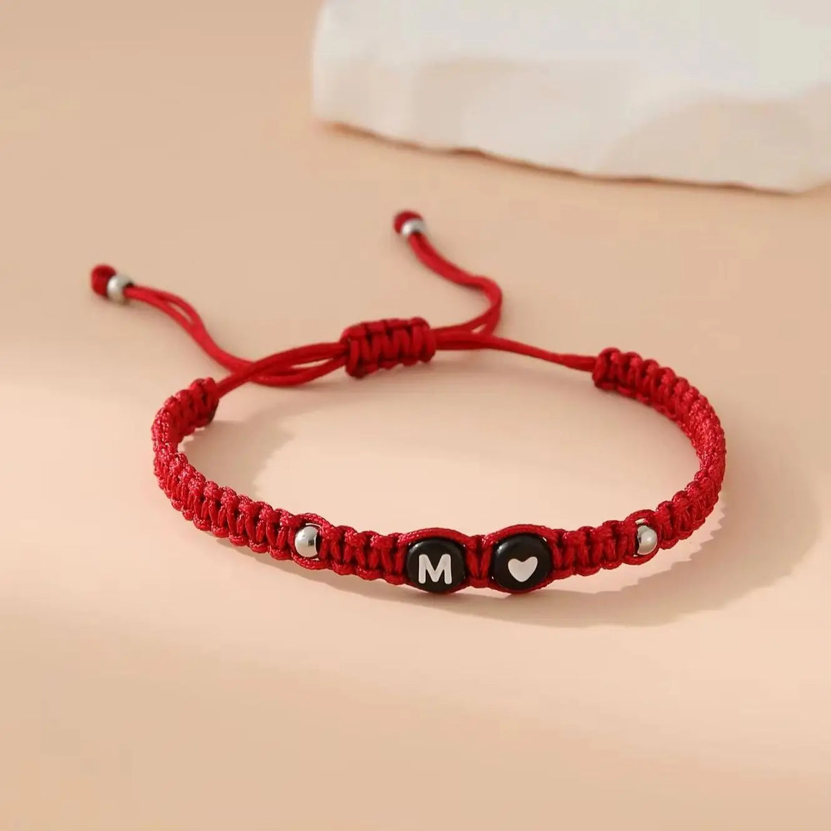 bracelet coeur initiale ajustable cadeau original maison des emotions