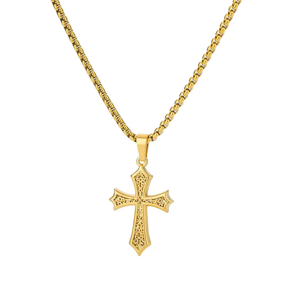 Collier Croix Cœur Zircon – Style Vintage Femme