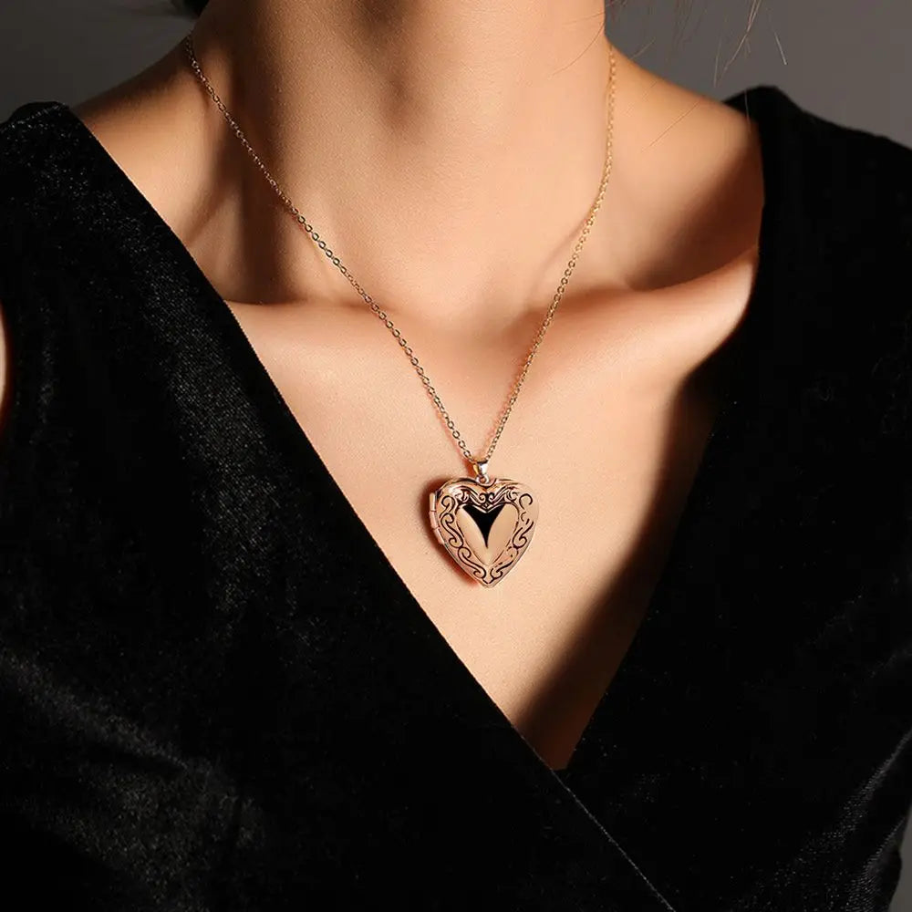 Collier Médaillon Cœur Photo