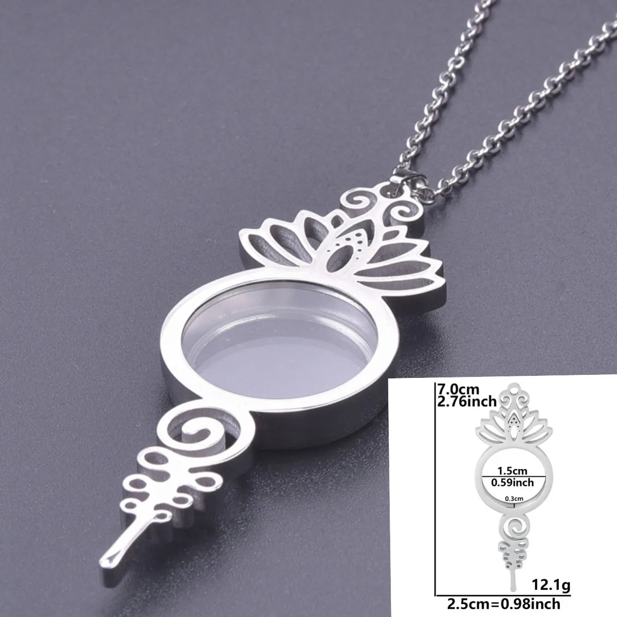 Collier Médaillon Photo Flottant