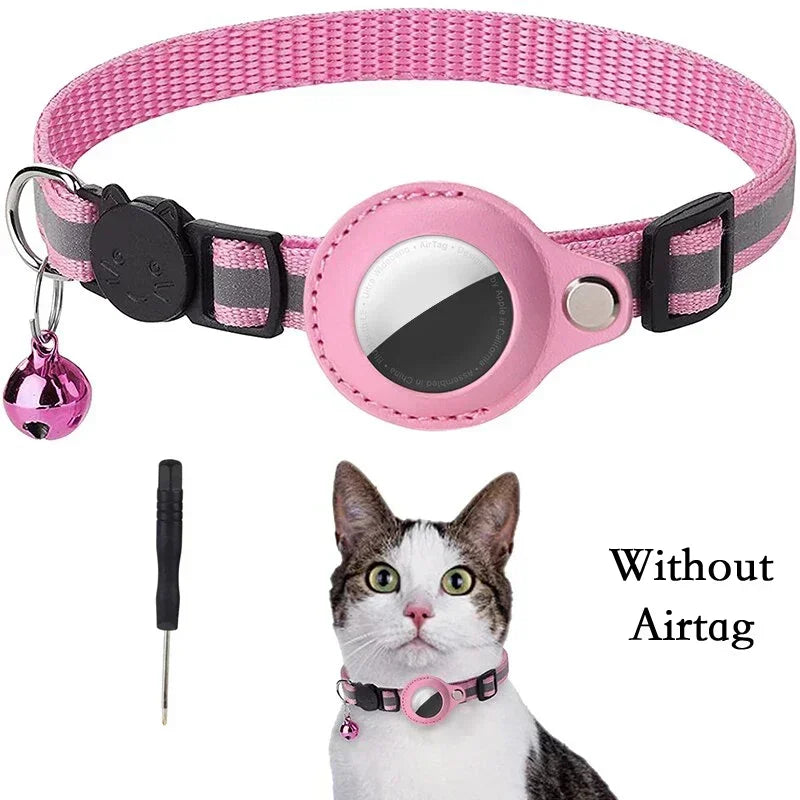 Collier Chat Anti-Perte pour AirTag – Réfléchissant avec Clochette