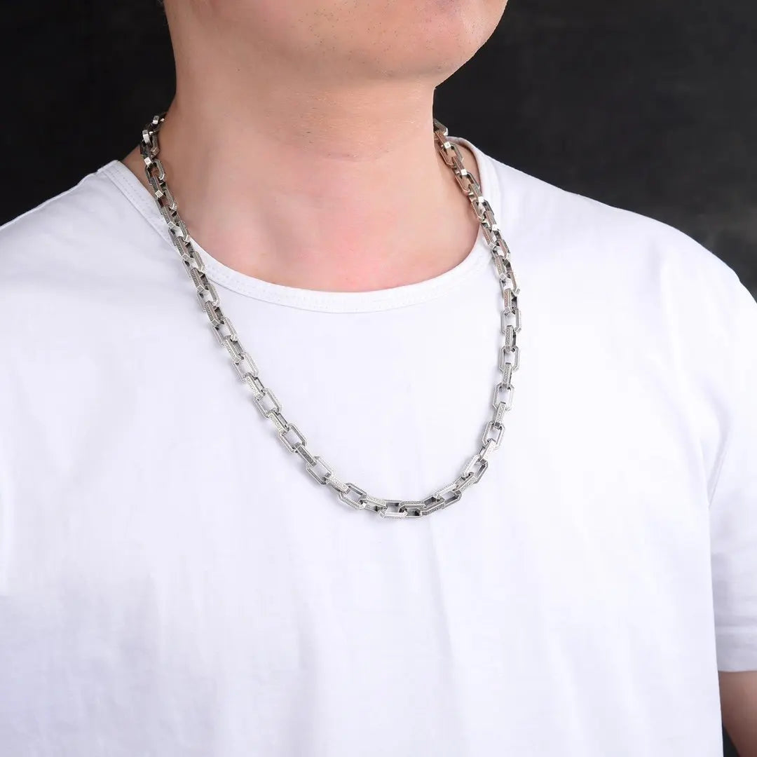Collier Homme Argent Motif Tang Vintage