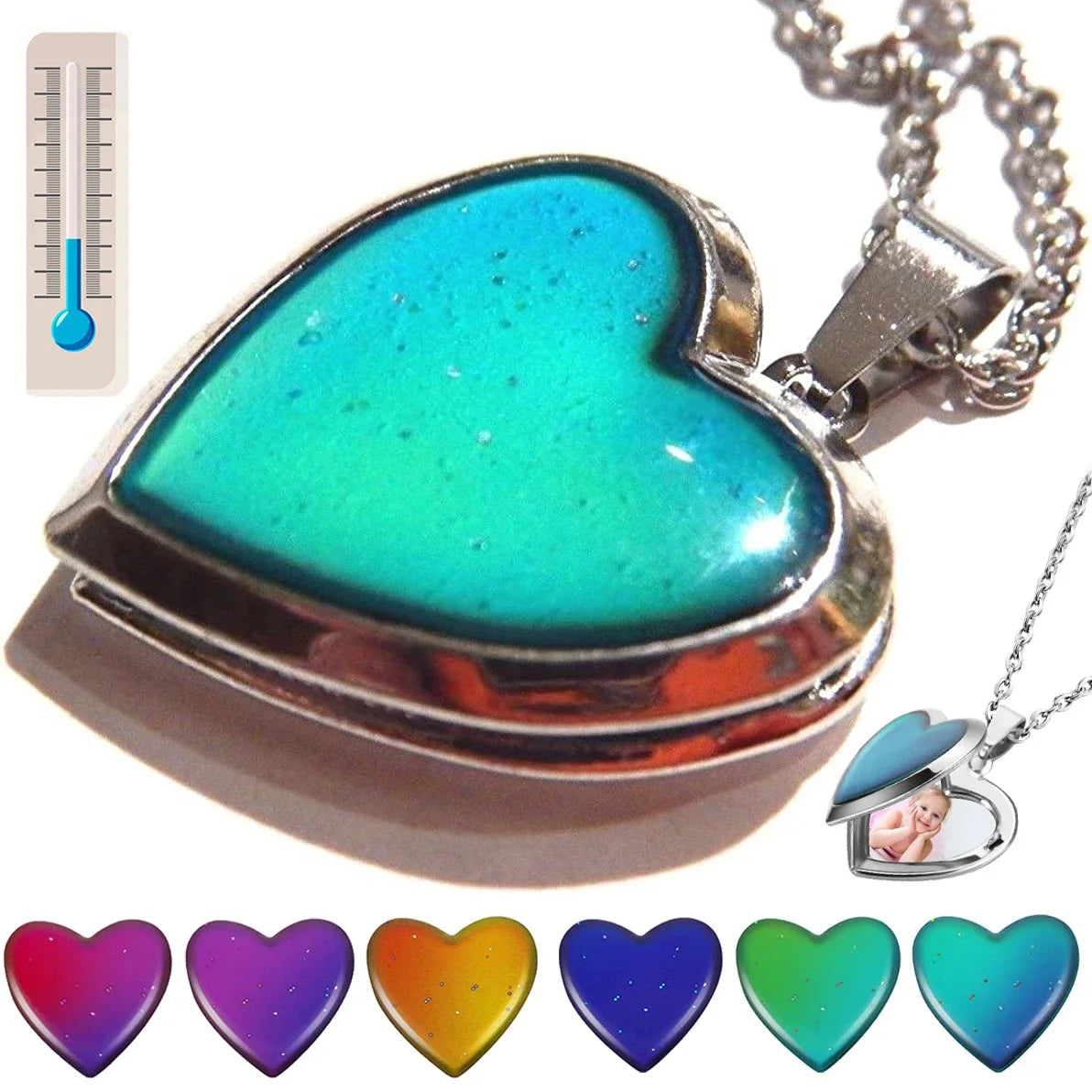 Collier Cœur Mood Color Change