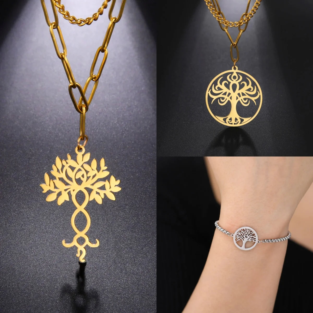 Lot 5 Charms Arbre de Vie