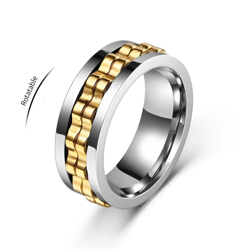 Bague Spinner Anti-Stress Homme – Acier Inoxydable