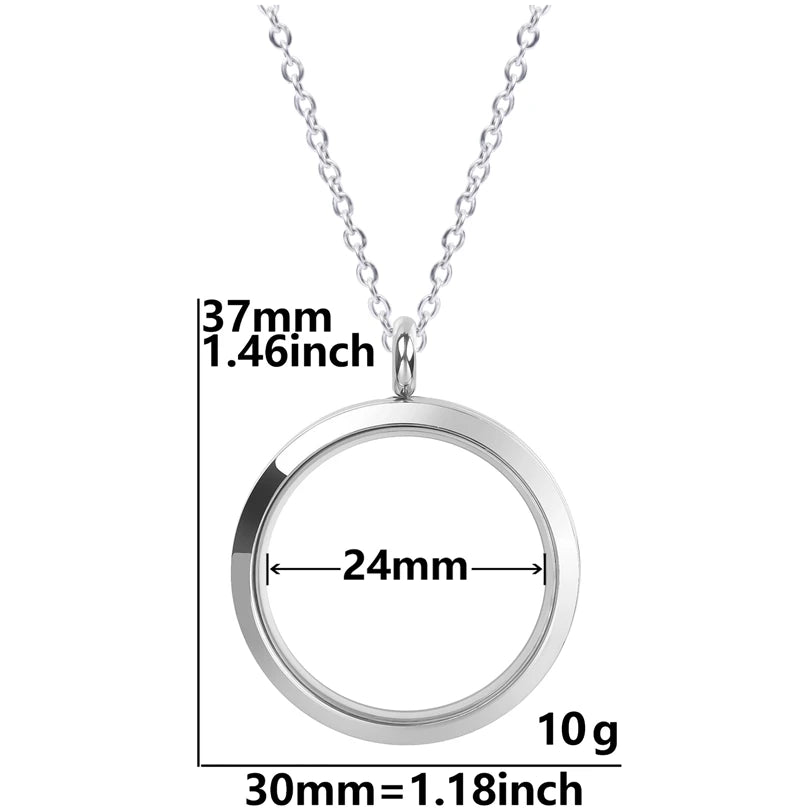Collier Médaillon Photo Flottant