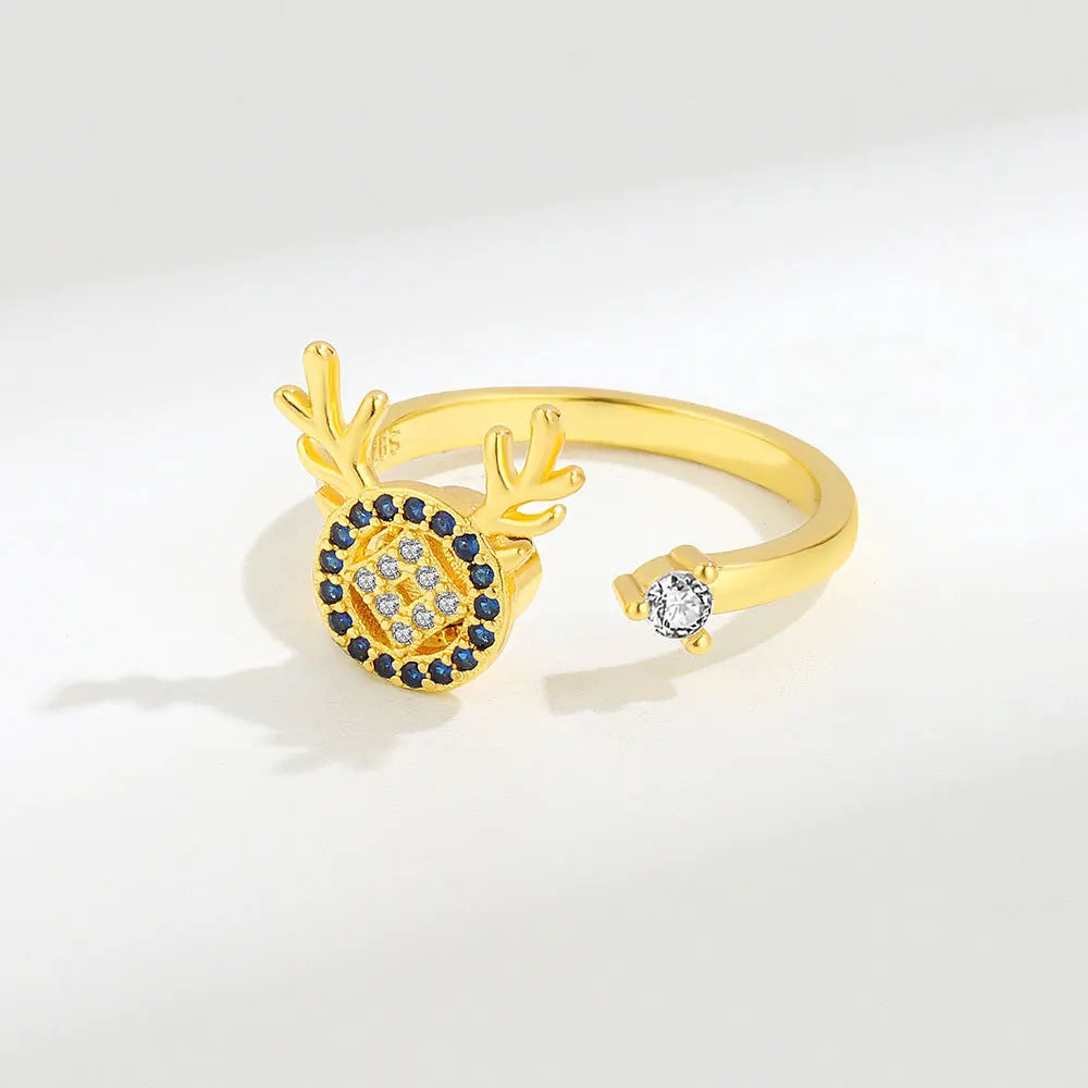 Bague Lune & Étoiles Argent