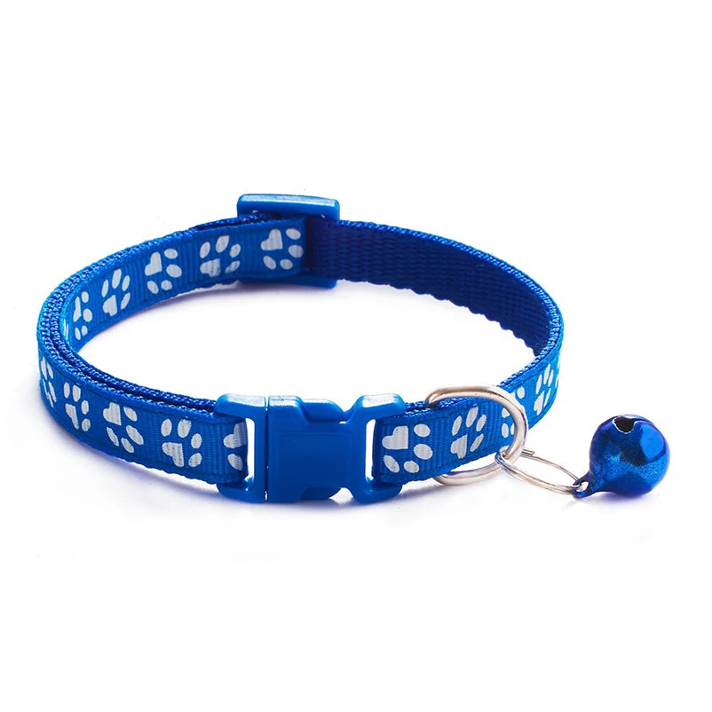 Collier Chat Imprimé avec Clochette – Multicolore