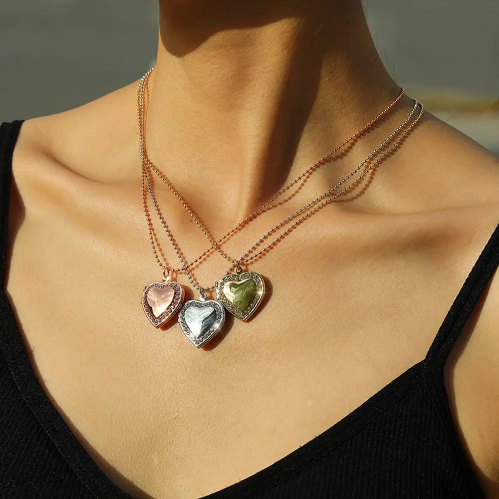 Collier Médaillon Cœur Photo