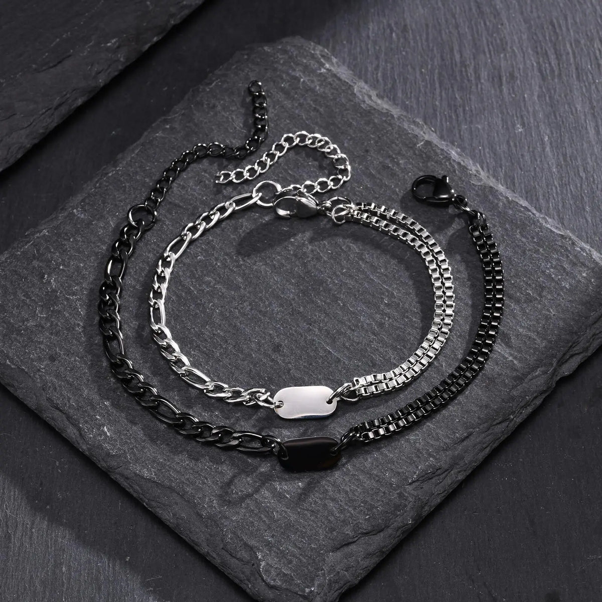bracelet initiale a-z acier inoxydable cadeau original