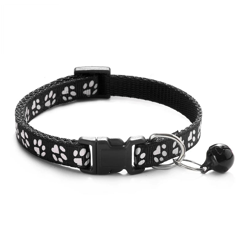 Collier Chat Imprimé avec Clochette – Multicolore