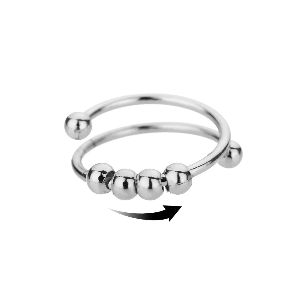 bague spinner tournesol femme bijou apaisant maison des emotions