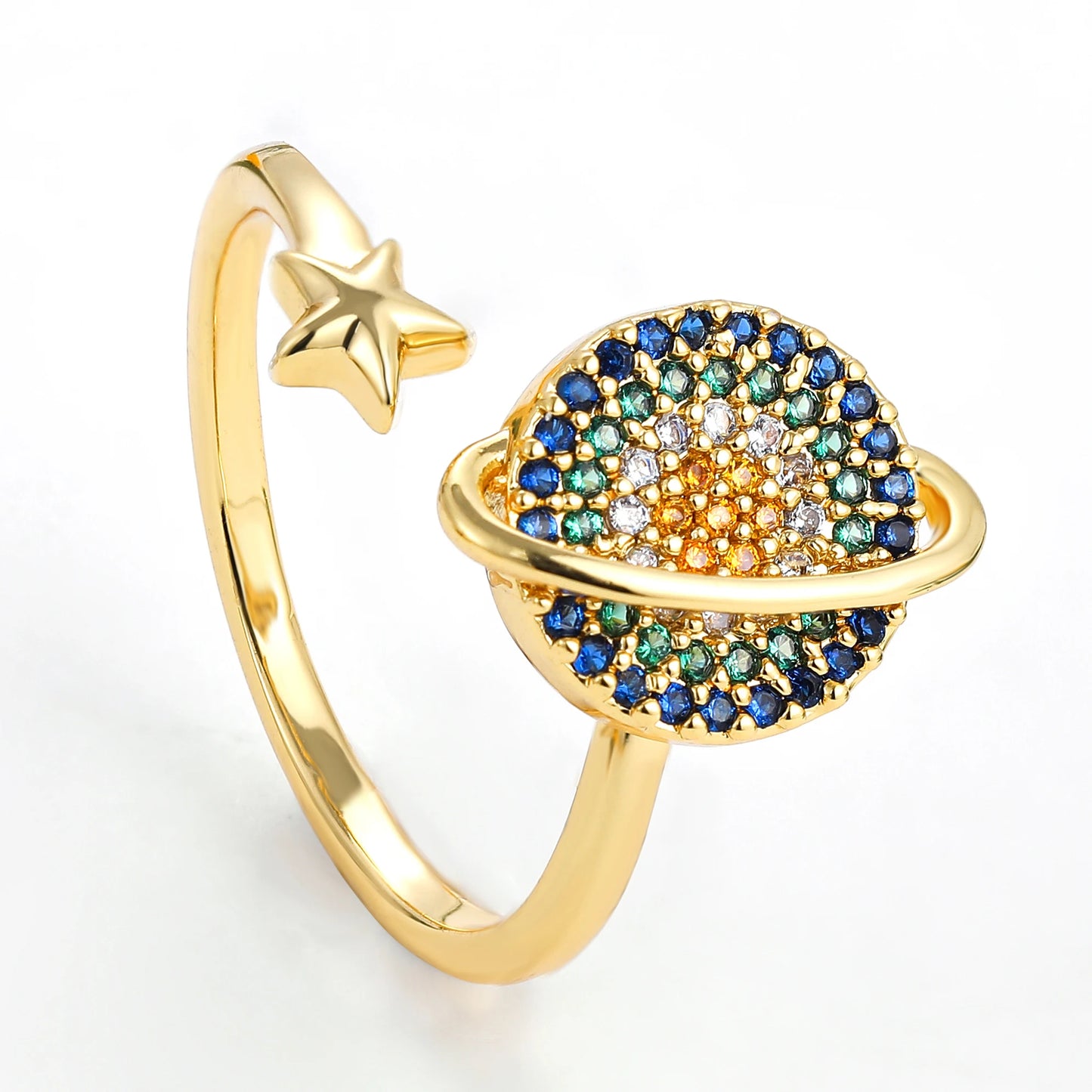 Bague Soleil Doré Rotative