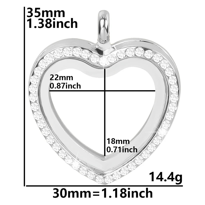 Médaillon Photo Cœur – Pendentif Souvenir Verre