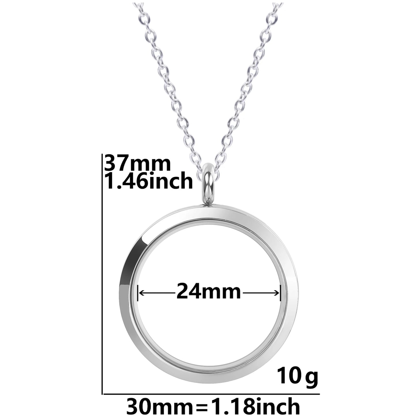 Collier Médaillon Photo Torsadé