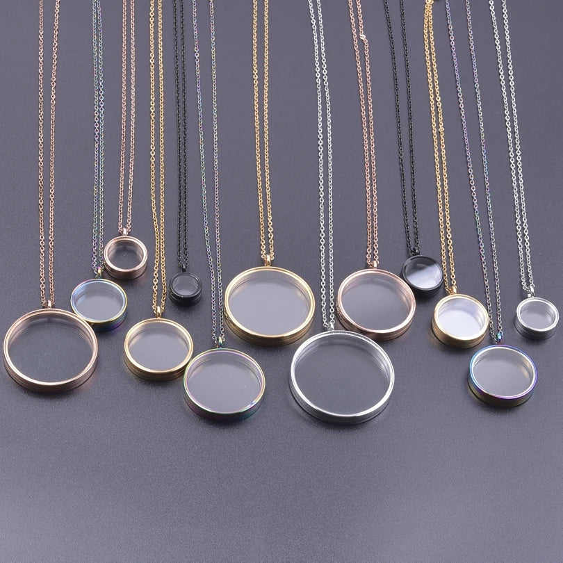 Collier Médaillon Photo Flottant