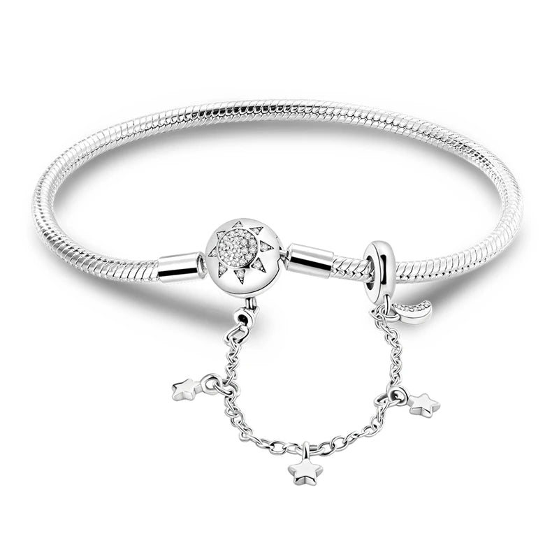 Bracelet Argent Étoile & Papillon